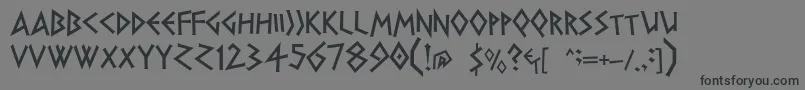 Dsgreecec-Schriftart – Schwarze Schriften auf grauem Hintergrund