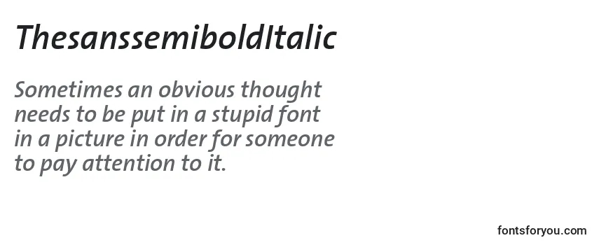 Review of the ThesanssemiboldItalic Font