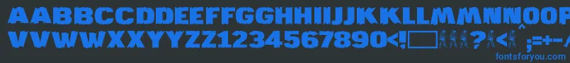 JmhKatan Font – Blue Fonts on Black Background