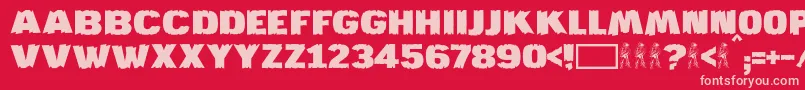 JmhKatan Font – Pink Fonts on Red Background