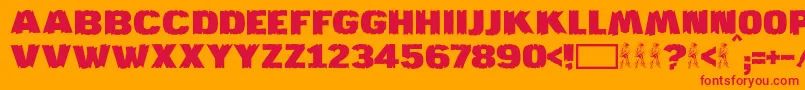 JmhKatan Font – Red Fonts on Orange Background
