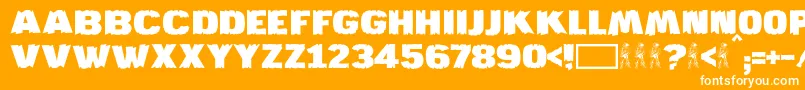 JmhKatan Font – White Fonts on Orange Background