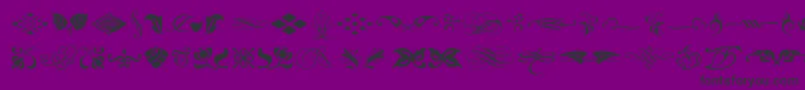 Typeembellishmentsone Font – Black Fonts on Purple Background