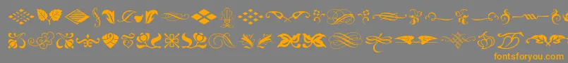 Typeembellishmentsone Font – Orange Fonts on Gray Background