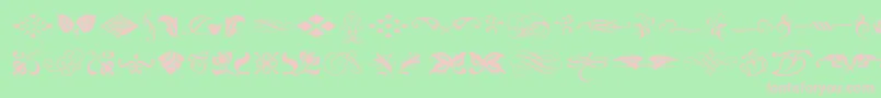 Typeembellishmentsone Font – Pink Fonts on Green Background