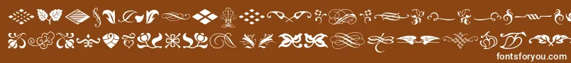 Typeembellishmentsone Font – White Fonts on Brown Background