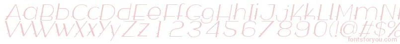 Police Wabeco Thinitalic – polices roses sur fond blanc