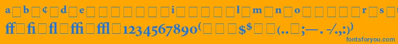 AtlantixProBlackSsiBold Font – Blue Fonts on Orange Background