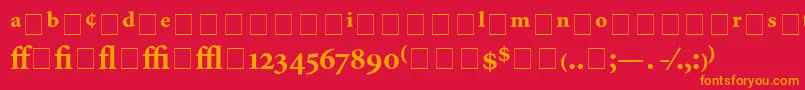 フォントAtlantixProBlackSsiBold – 赤い背景にオレンジの文字