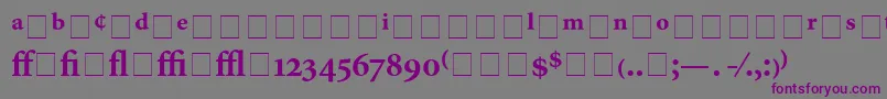 Шрифт AtlantixProBlackSsiBold – фиолетовые шрифты на сером фоне