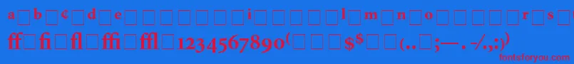 AtlantixProBlackSsiBold Font – Red Fonts on Blue Background
