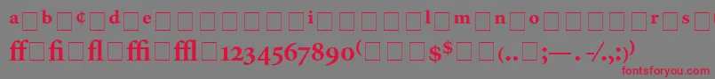 フォントAtlantixProBlackSsiBold – 赤い文字の灰色の背景