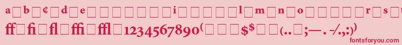 フォントAtlantixProBlackSsiBold – ピンクの背景に赤い文字