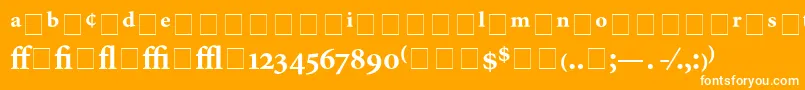 フォントAtlantixProBlackSsiBold – オレンジの背景に白い文字