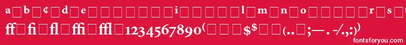 フォントAtlantixProBlackSsiBold – 赤い背景に白い文字