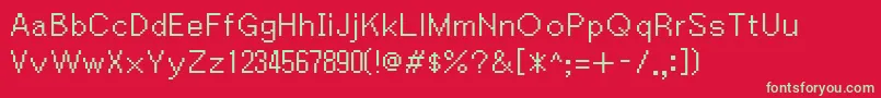 Igiari Font – Green Fonts on Red Background