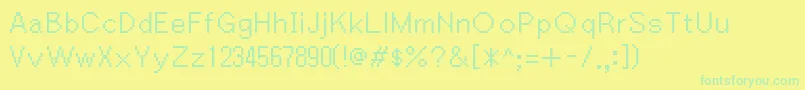 More about Igiari Font Igiari Font – Green Fonts on Yellow Background