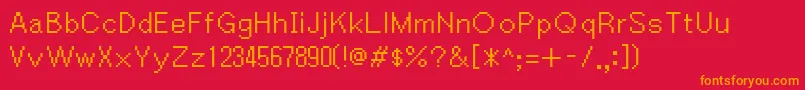 Igiari Font – Orange Fonts on Red Background