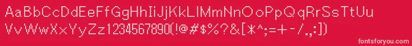 Igiari Font – Pink Fonts on Red Background