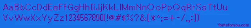 Igiari Font – Purple Fonts on Blue Background