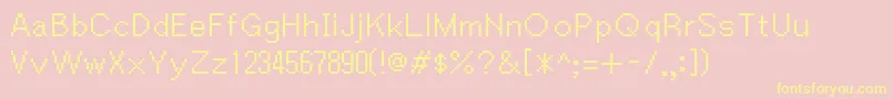 Igiari Font – Yellow Fonts on Pink Background