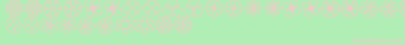 SecondFlowersSt Font – Pink Fonts on Green Background