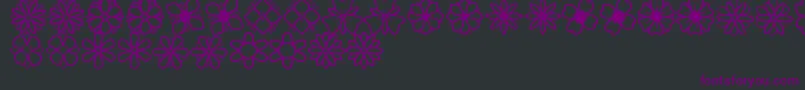 SecondFlowersSt Font – Purple Fonts on Black Background