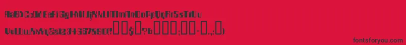 Bdrocket Font – Black Fonts on Red Background
