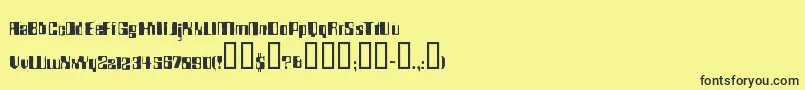フォントBdrocket – 黒い文字の黄色い背景