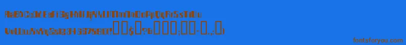 Bdrocket Font – Brown Fonts on Blue Background