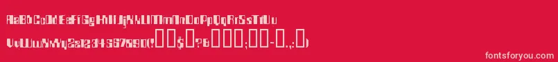 Bdrocket-fontti – vaaleanpunaiset fontit punaisella taustalla
