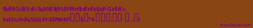 Bdrocket Font – Purple Fonts on Brown Background