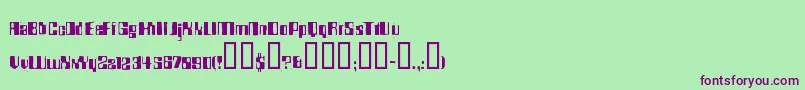 フォントBdrocket – 緑の背景に紫のフォント