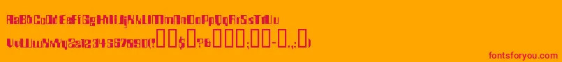 Bdrocket Font – Red Fonts on Orange Background