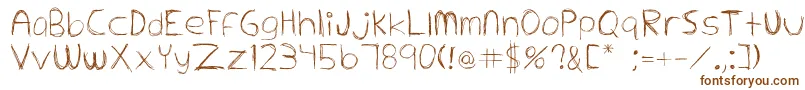 Шрифт Extrafine – коричневые шрифты на белом фоне