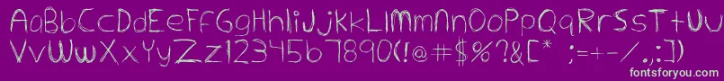 Extrafine Font – Green Fonts on Purple Background