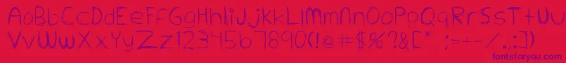 Weitere Informationen zur Extrafine-Schriftart Extrafine-Schriftart – Violette Schriften auf rotem Hintergrund