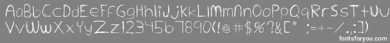 フォントExtrafine – 灰色の背景に白い文字