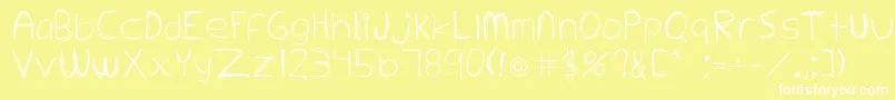 Extrafine Font – White Fonts on Yellow Background