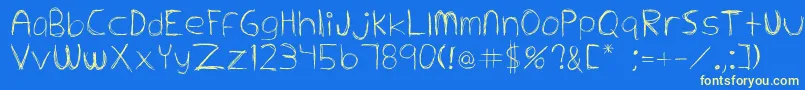 Extrafine Font – Yellow Fonts on Blue Background