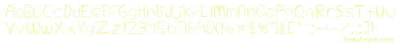 Extrafine-Schriftart – Gelbe Schriften