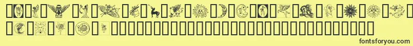 Thegoddess Font – Black Fonts on Yellow Background