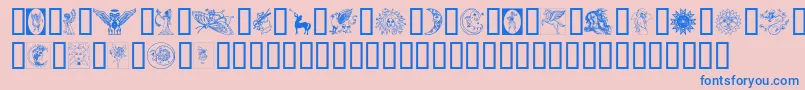 Thegoddess Font – Blue Fonts on Pink Background