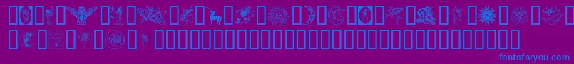 Thegoddess Font – Blue Fonts on Purple Background