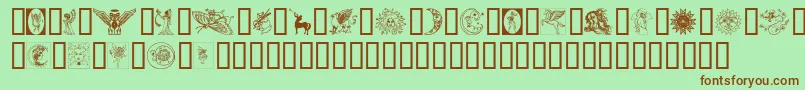 Thegoddess Font – Brown Fonts on Green Background