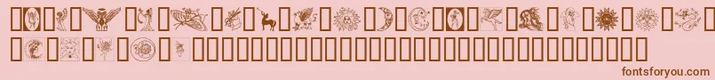 Thegoddess Font – Brown Fonts on Pink Background