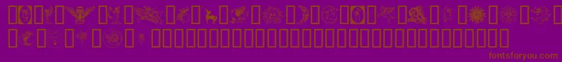 Thegoddess Font – Brown Fonts on Purple Background