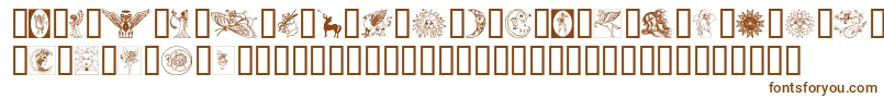 Thegoddess Font – Brown Fonts on White Background