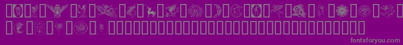 Thegoddess Font – Gray Fonts on Purple Background