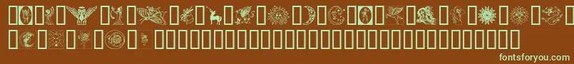 Thegoddess Font – Green Fonts on Brown Background